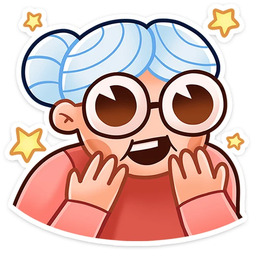 🤩 Стикер «Бабуля» для Telegram