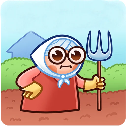 👷‍♀️ Стикер «Бабуля без текста» для Telegram