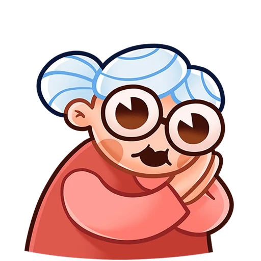 🤗 Стикер «Бабуля без текста» для Telegram