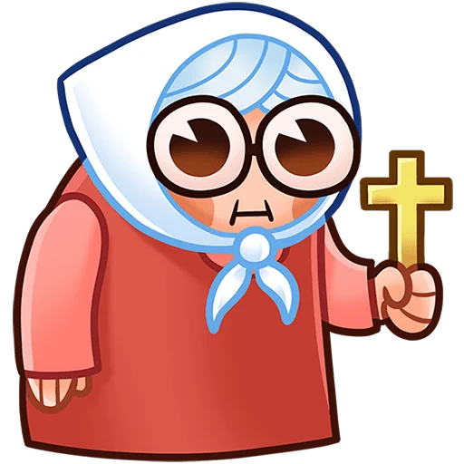 ✝️ Стикер «Бабуля без текста» для Telegram