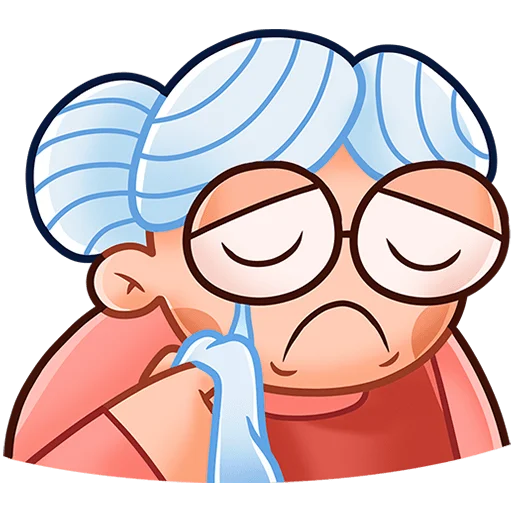 😢 Стикер «Бабуля без текста» для Telegram