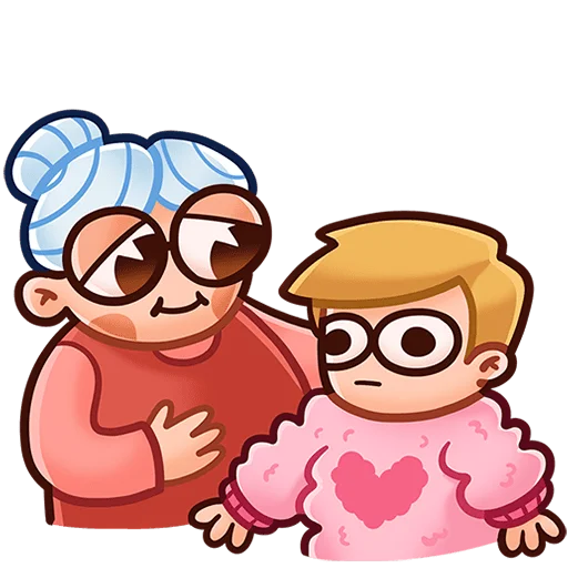 ☺️ Стикер «Бабуля без текста» для Telegram
