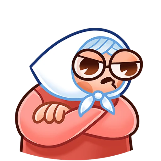🙄 Стикер «Бабуля без текста» для Telegram