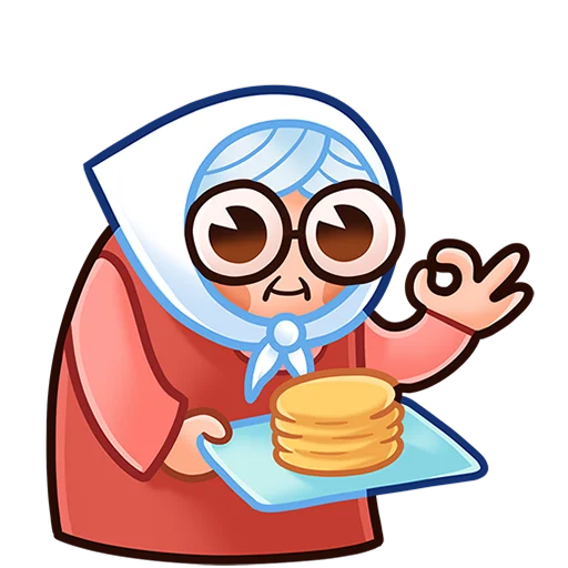 👌 Стикер «Бабуля без текста» для Telegram