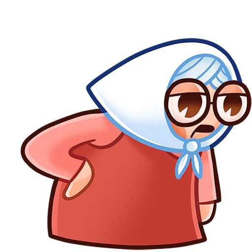 😮‍💨 Стикер «Бабуля без текста» для Telegram
