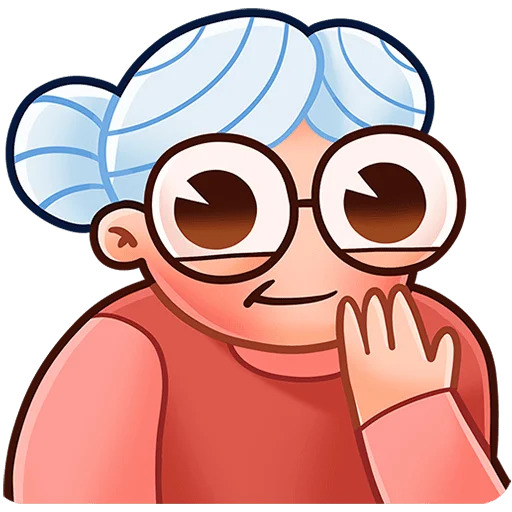 🤭 Стикер «Бабуля без текста» для Telegram