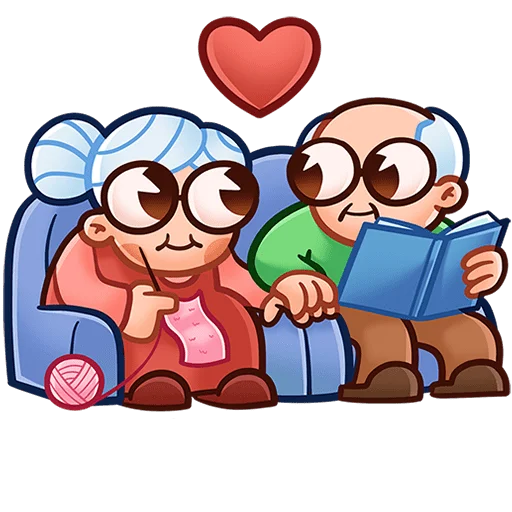 ❤️ Стикер «Бабуля без текста» для Telegram