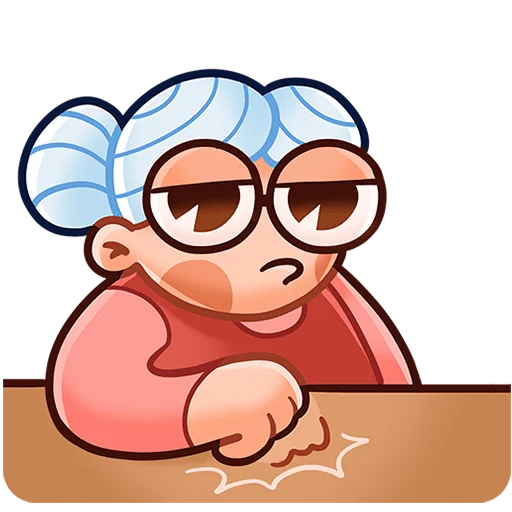 👊 Стикер «Бабуля без текста» для Telegram