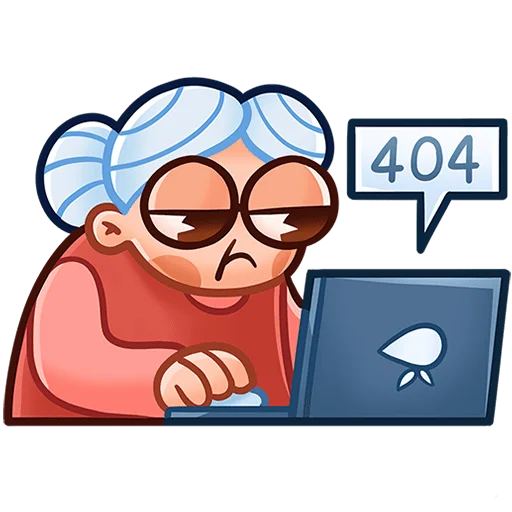 👩‍💻 Стикер «Бабуля без текста» для Telegram