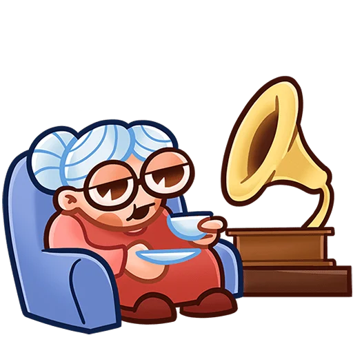 🎶 Стикер «Бабуля без текста» для Telegram