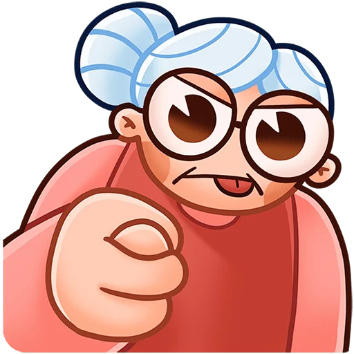 🖕 Стикер «Бабуля без текста» для Telegram