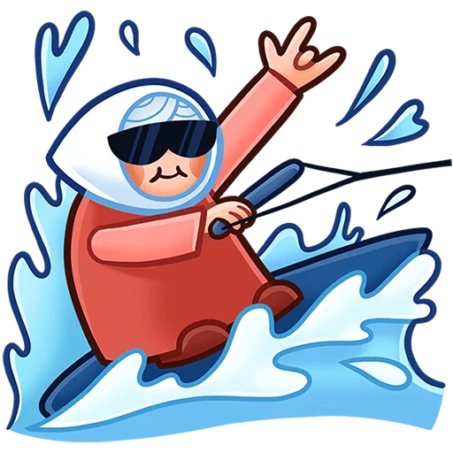 🏄‍♂️ Стикер «Бабуля без текста» для Telegram
