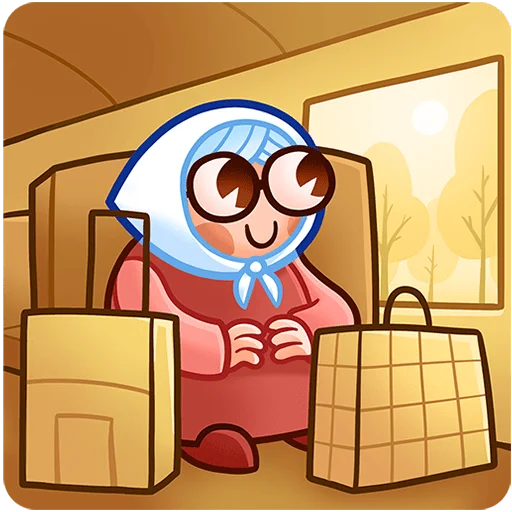 😊 Стикер «Бабуля без текста» для Telegram