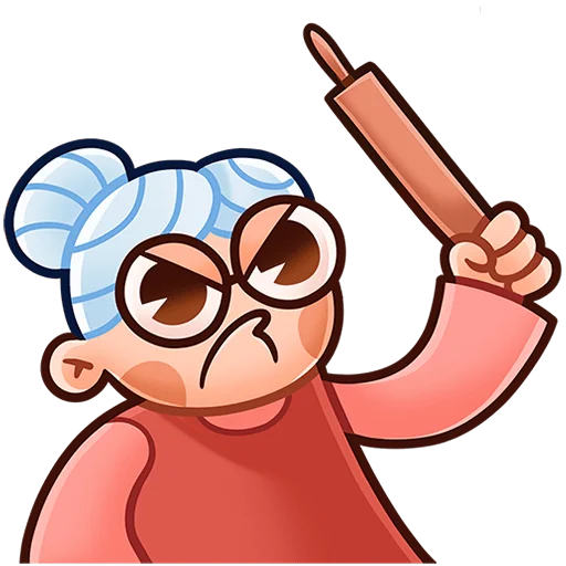 😤 Стикер «Бабуля без текста» для Telegram