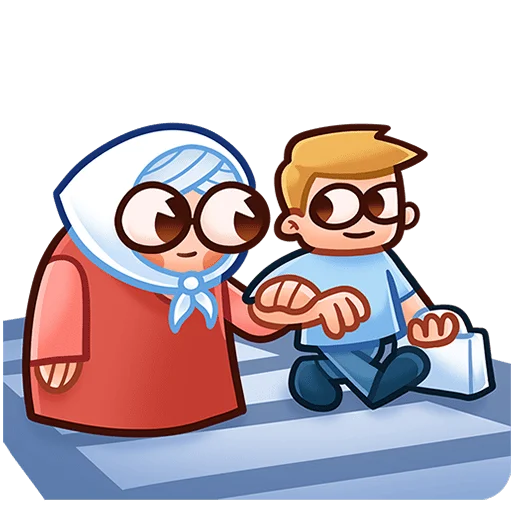 😌 Стикер «Бабуля без текста» для Telegram