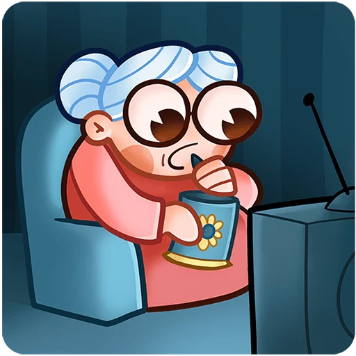 📺 Стикер «Бабуля без текста» для Telegram