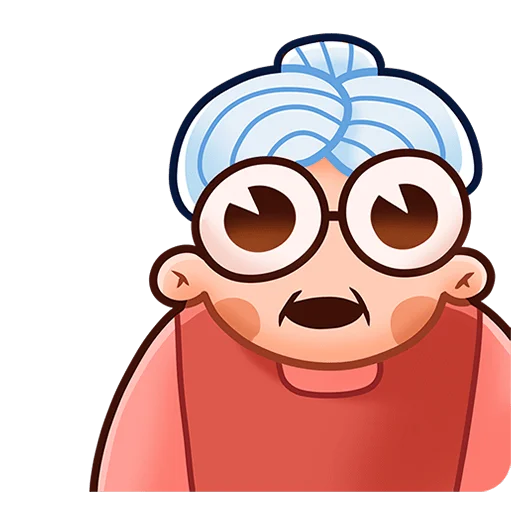😮 Стикер «Бабуля без текста» для Telegram