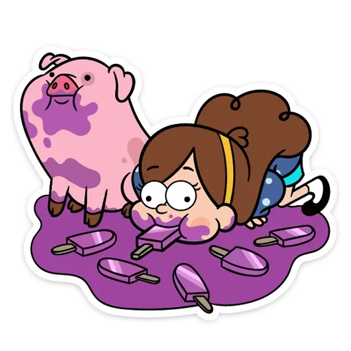 🍦 Стикер «Собрали в один пак все стикеры Gravity Falls из ВК» для Telegram