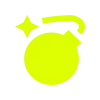 💣 Эмодзи «Кислотно зеленый алфавит» для Telegram