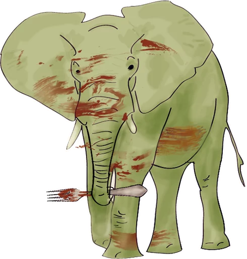 🐘 Стикер «Green Elephant (chistigovno.ru)» для Telegram