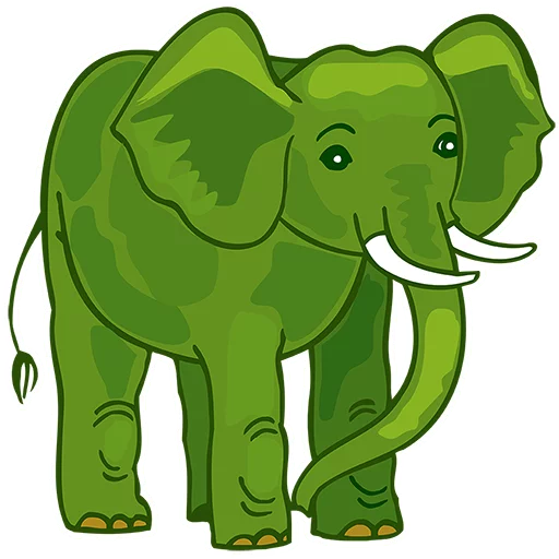 🐘 Стикер «Green Elephant (chistigovno.ru)» для Telegram