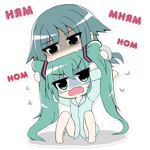 Стикерпак Green Tea Neko для Telegram