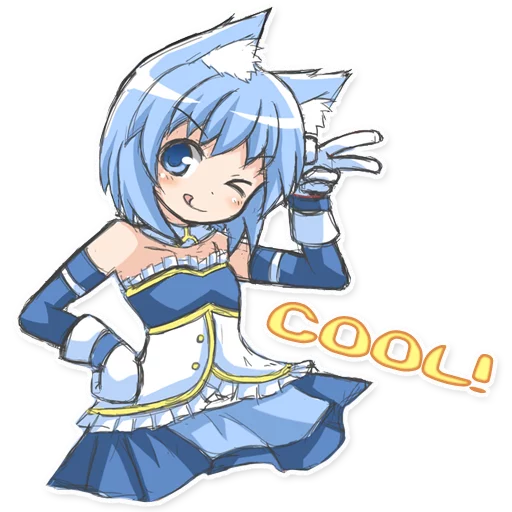 👍 Стикер «Green Tea Neko» для Telegram