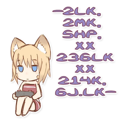 💻 Стикер «Green Tea Neko» для Telegram