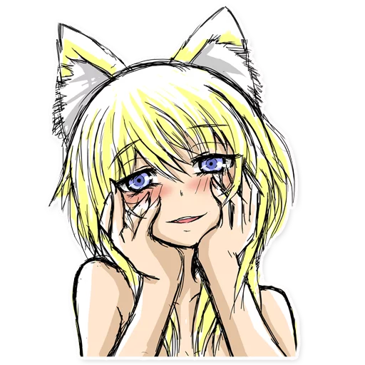 ☺️ Стикер «Green Tea Neko» для Telegram