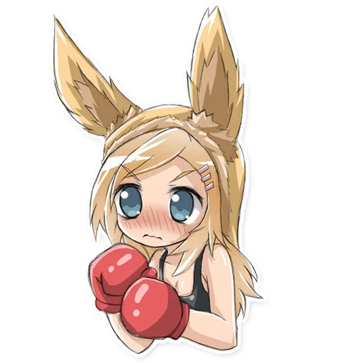 👊 Стикер «Green Tea Neko» для Telegram