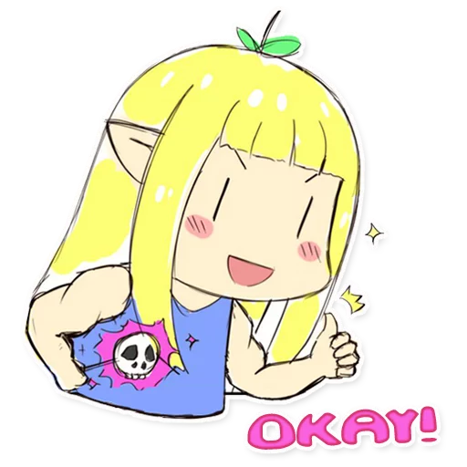 👌 Стикер «Green Tea Neko» для Telegram