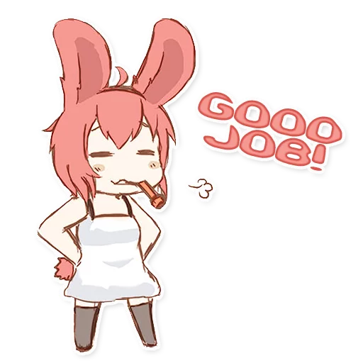 👍 Стикер «Green Tea Neko» для Telegram