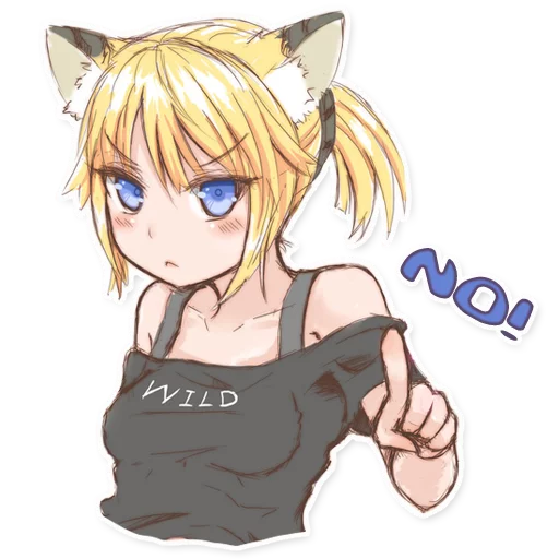 ✋ Стикер «Green Tea Neko» для Telegram