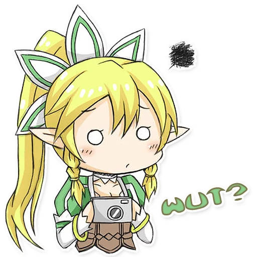 😟 Стикер «Green Tea Neko» для Telegram