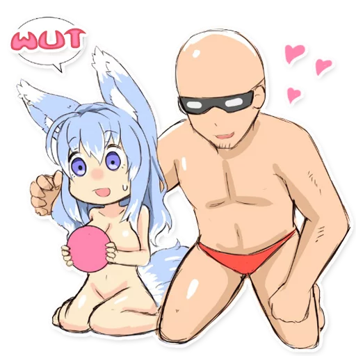 😧 Стикер «Green Tea Neko» для Telegram