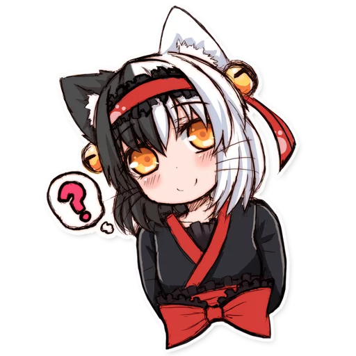❓ Стикер «Green Tea Neko» для Telegram