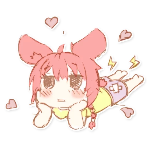 😍 Стикер «Green Tea Neko» для Telegram