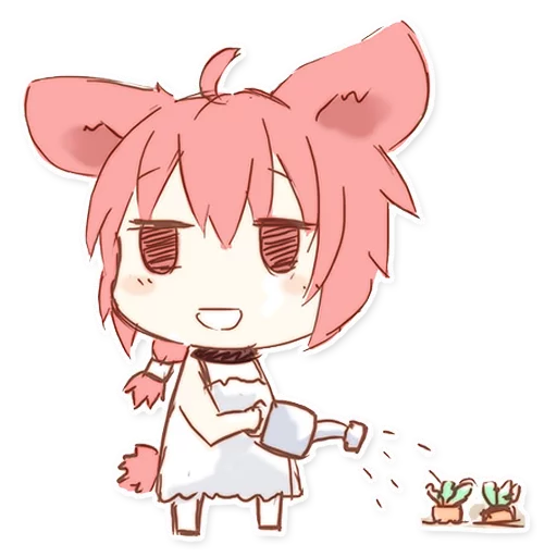 😇 Стикер «Green Tea Neko» для Telegram