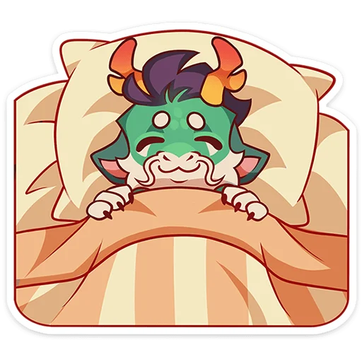 😴 Стикер «Зелёный дракон Грин без надписей» для Telegram