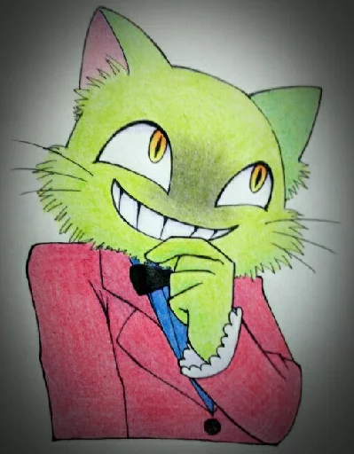 😖 Стикер «ミド猫» для Telegram