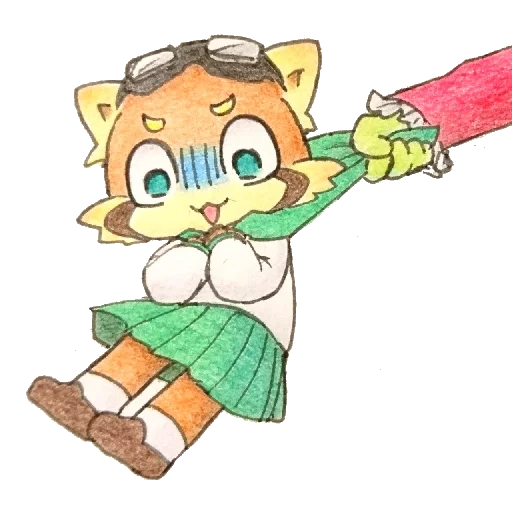 😠 Стикер «ミド猫» для Telegram