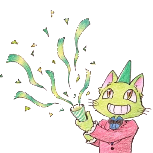 😠 Стикер «ミド猫» для Telegram