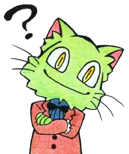 😘 Стикер «ミド猫» для Telegram
