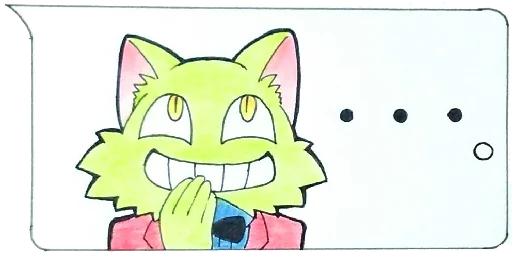 ❤ Стикер «ミド猫» для Telegram