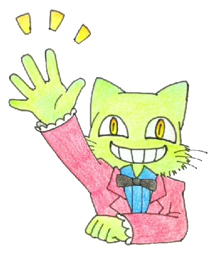 😊 Стикер «ミド猫» для Telegram