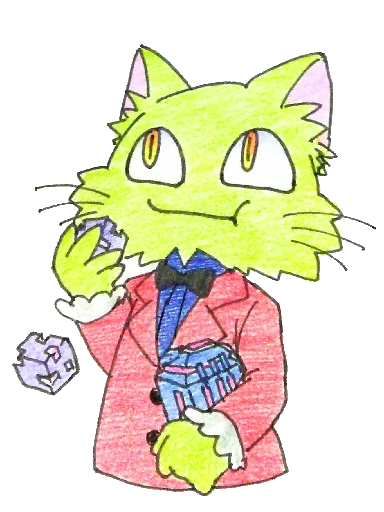☺️ Стикер «ミド猫» для Telegram