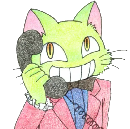 😭 Стикер «ミド猫» для Telegram