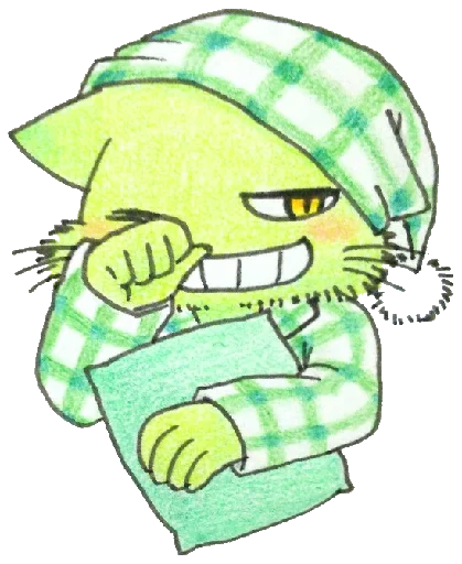 😳 Стикер «ミド猫» для Telegram