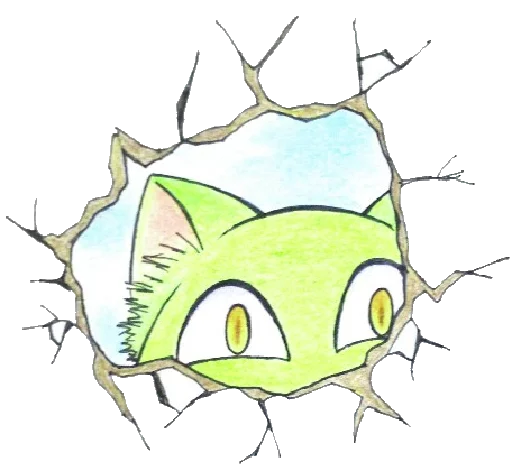 😢 Стикер «ミド猫» для Telegram