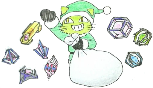 😃 Стикер «ミド猫» для Telegram
